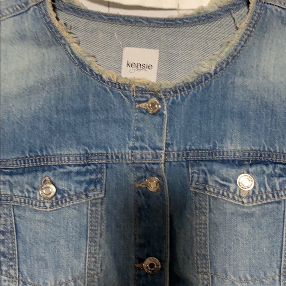 Kenzie XL Jeans Jacket BoHo Chic bleach blue Style
